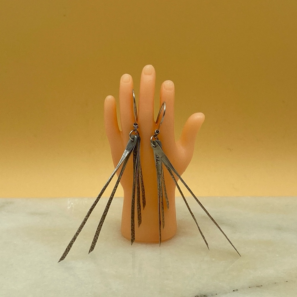 Vintage stems pendant earrings Mexico 925 - 0021F9